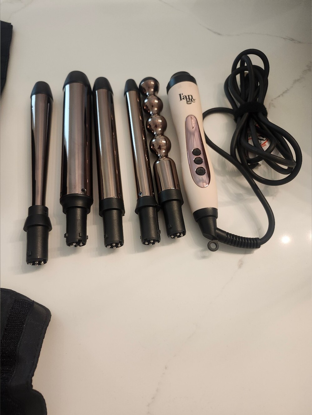 L'ange Hair Le Cinq 5-in-1 Curling Wand Set in Blush - Picture 7 of 12
